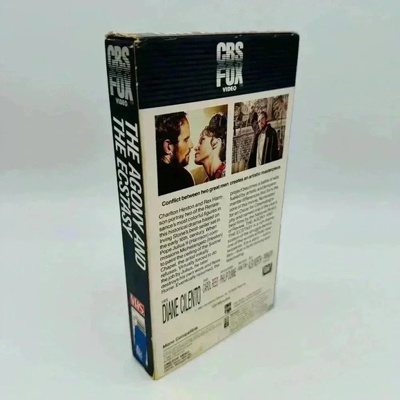 Vintage The Agony and The Ecstasy VHS Movie Tape #1007 - Picture 2 of 5